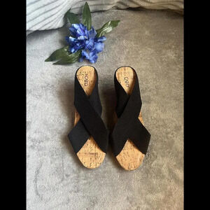 Cato Stylish Crossband Cork Platform Sandals